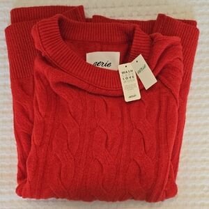 Aerie Bold Red Knit Sweater